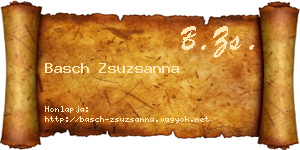 Basch Zsuzsanna névjegykártya